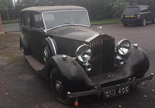 1938 ROLLS-ROYCE WRAITH LIMOUSINE PROJECT For Sale by Auction