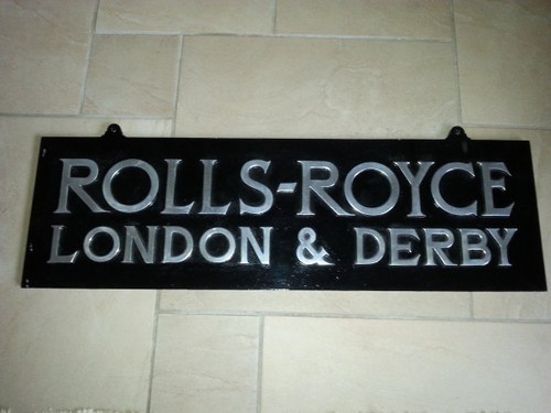 Large Rolls Royce Wall sign For Sale