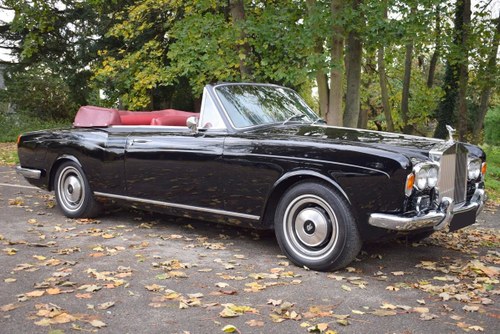 1973 L Rolls Royce Corniche Convertible in Masons Black For Sale