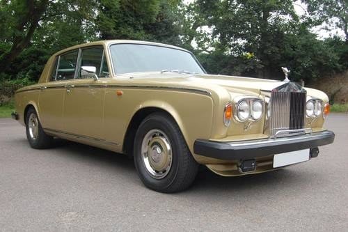 1980 V Rolls Royce Silver Shadow Series II in Willow Gold For Sale