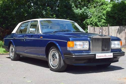 1990 G Rolls Royce Silver Spirit MK II in Royal Blue For Sale