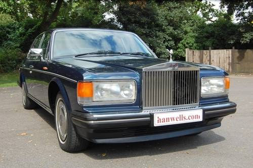 1990 H Rolls Royce Silver Spirit MK II in Royal Blue For Sale