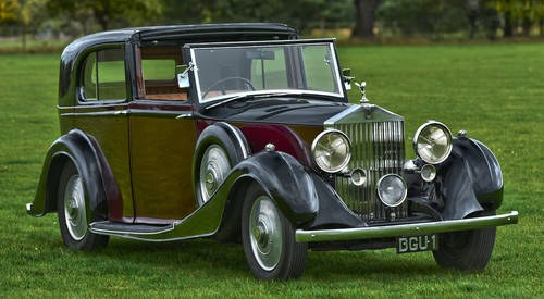 1936 Rolls Royce 25/30 Coachwork by H J Mulliner Sedanca  SOLD