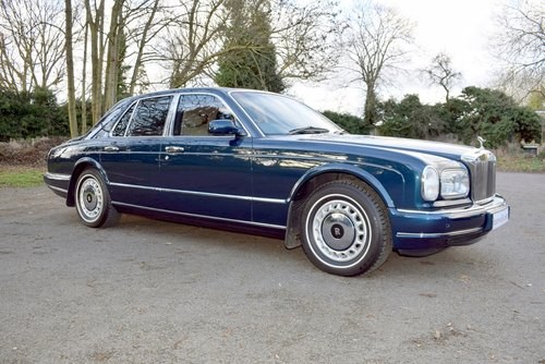 2000 2001 Model X Rolls Royce Silver Seraph in Royal Blue For Sale