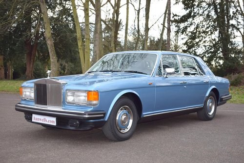 1981 W Rolls Royce Silver Spirit in Light Ocean Blue For Sale