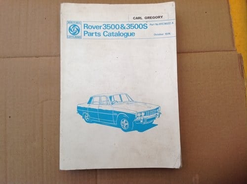 Rover P6 3500 3500 S Parts Catalogue  For Sale