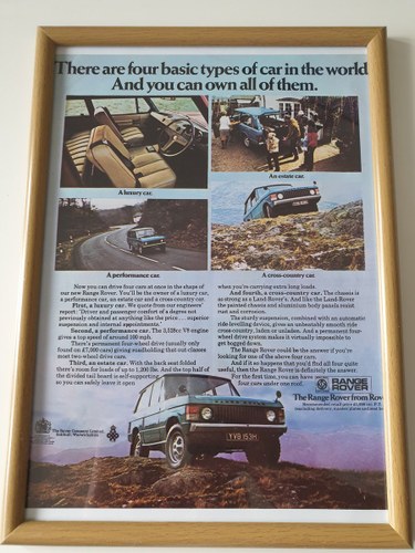 Original 1970 Range Rover Advert In vendita