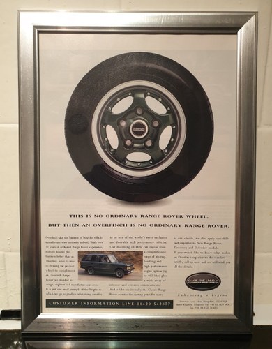 1996 Overfinch Framed Advert Original  For Sale