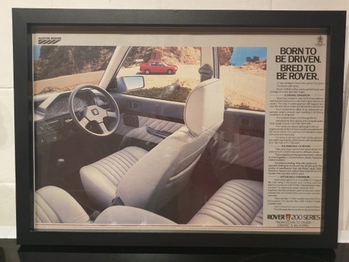 1984 Rover 200 Framed Advert Original  For Sale