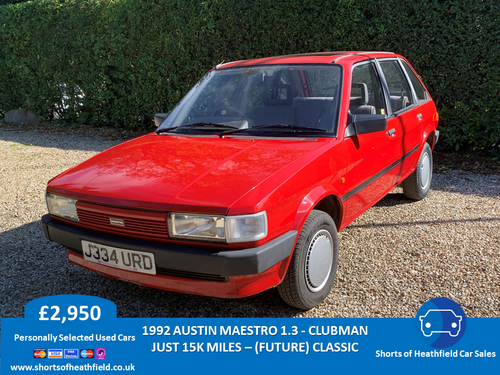 1992 Rover Maestro Clubman 1.3 - Only 15k Miles SOLD