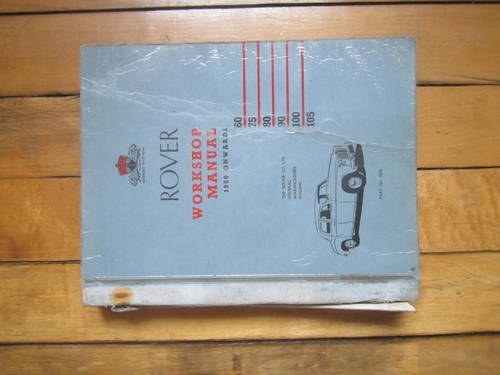 1950 ROVER Workshop Manual For Sale