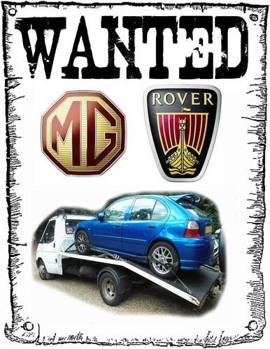 Rover 25 45 75 MGF MGTF MG ZR ZS ZT scrap mot failures non r