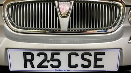 Ultimate Rover 75 connoisseur personal number plate