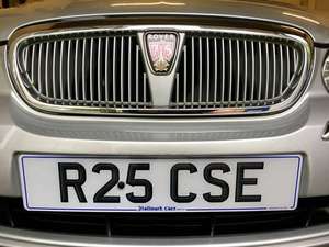 2000 Ultimate Rover 75 connoisseur personal number plate For Sale (picture 1 of 2)