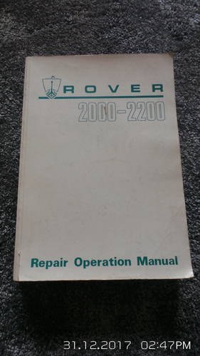 Rover 2000 &2200 original workshop manual In vendita