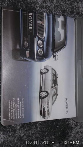 2003 ROVER 75 OWNERS HAND BOOK For Sale