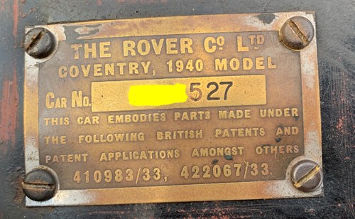 1939 FYW 48 Rover P2 12hp  Old Buff Log Books or info.