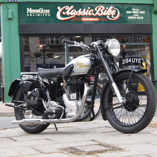 1949 Royal Enfield Rare 500cc J2 Twin Port Exhaust Model. For Sale