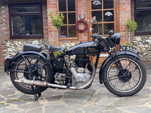1937 Royal Enfield G Model ' Bread And Dripping ' De Luxe ! In vendita