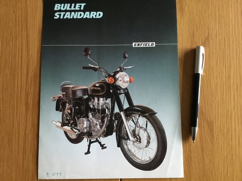 1990 Royal Enfield bullet brochure VENDUTO
