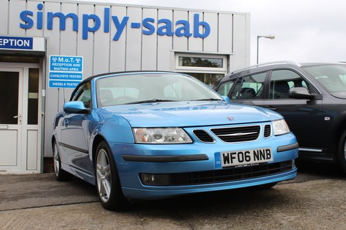 2006 Rare 9-3 Vector 1.9 TID Cerulean Convertible In vendita