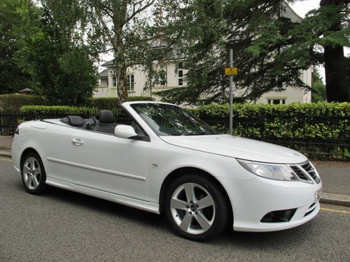 SAAB 93 2.0t SE CONVERTIBLE 2011 1 OWNER FSH WHITE ... SOLD SOLD