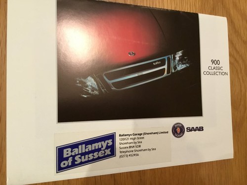 1993 Saab 900 classic brochure VENDUTO