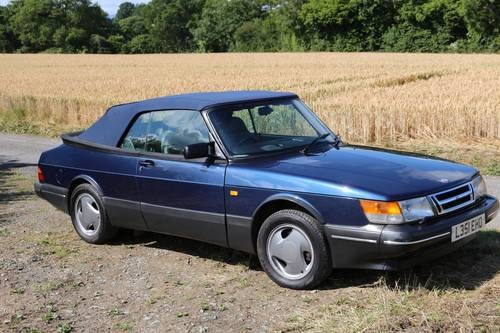 Classic Saab Convertible LPT 1993 Blue on Blue SOLD