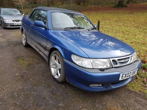 2002 SAAB Aero 93 2 L turbo convertible blue SOLD