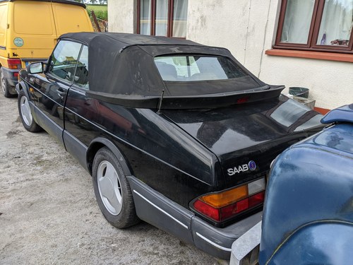 1990 Saab 900 turbo 16v convertible black For Sale