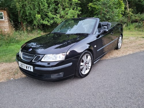 2007 Saab 9-3 aero anniversary automatic convertible black In vendita