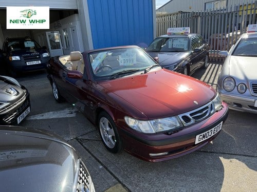 2003 Saab 9-3 2.0T SE Convertible 2dr Petrol Manual (201 gkm, 150 SOLD