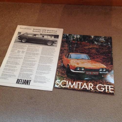 1971 Mint brochure Scimitar GTE overdrive @Auto For Sale