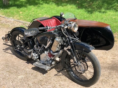 1927 Scott Squirrel 596cc Vintage Sidecar Outfit. SOLD