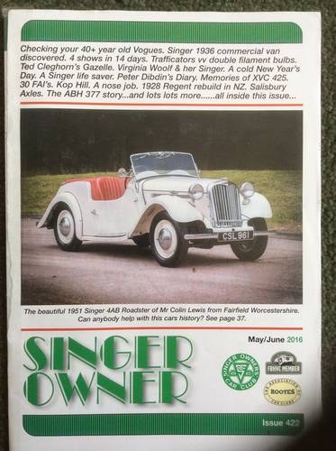 1951 Singer 4AB Roadster SOLD