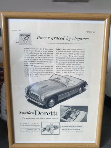 1954 Swallow Doretti advert Original  SOLD