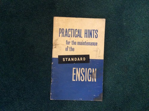Rare ENSIGN Instruction Book For Sale