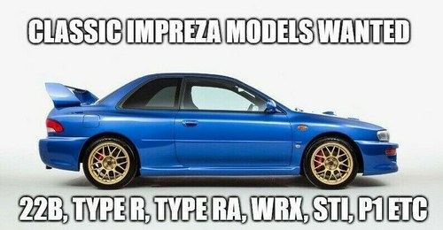 1999 Classic impreza wanted 22b mcrae type r wrx sti p1 rb5