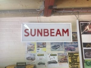 Sunbeam garage sign VENDUTO