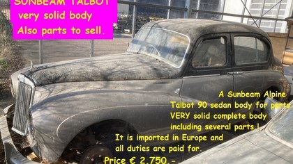 Sunbeam Talbot 90 "body" for parts