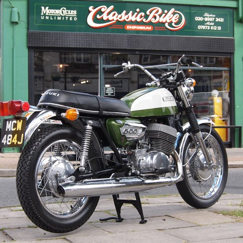 1971 Suzuki T500 Early Model, Restored, Ride Away. VENDIDO