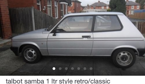 1986 Talbot Samba retro vw gti 205 1.0 rare In vendita