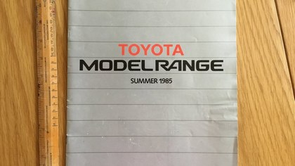 Toyota model range 1985 brochure