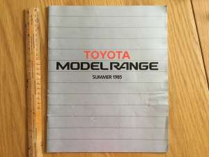 Toyota model range 1985 brochure For Sale (picture 1 of 1)