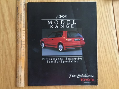 Toyota model range 1988 brochure SOLD