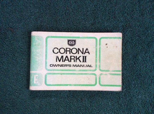 Toyota Corona Owners manual For Sale