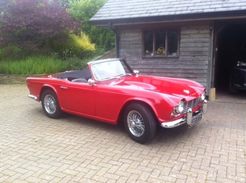 1964 TR4 Original Signal Red with Overdrive SOLD