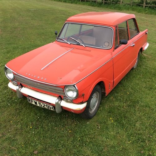 1970 Triumph Herald saloon in red runs /drives For Sale