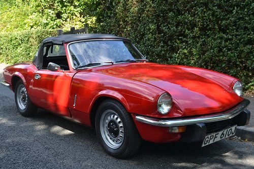 Triumph Spitfire 1971 - To be auctioned 27-07-18 For Sale by Auction