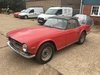 TR6 1973 PROJECT CAR. ENGINE RUNS WELL  SOLD